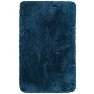 Homie Living Tapis de bain microfibre tres doux uni bleu petrole 80x150