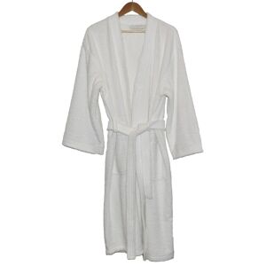 Denantes Peignoir en polycoton blanc col kimono taille M