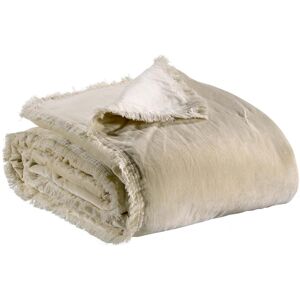 Vivaraise Jete uni en coton lin 260 x 260