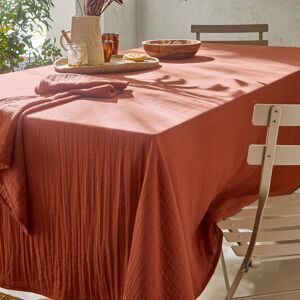 Becquet Nappe 130x300 orange terracotta en coton