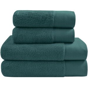 Sensei Maison Ensemble de bain 4 pieces en coton peigne Zero Twist Petrol