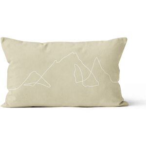 Coast And Valley Coussin dessin en velours Vert 40x67cm