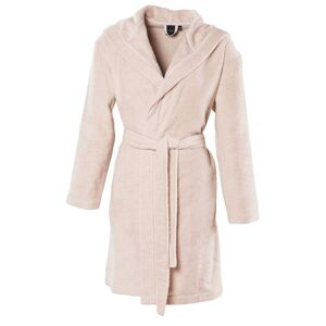 Carre Blanc Peignoir femme a capuche uni coton biologique beige