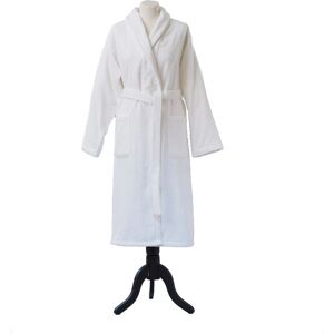 Essix Peignoir de bain uni en coton blanc XL