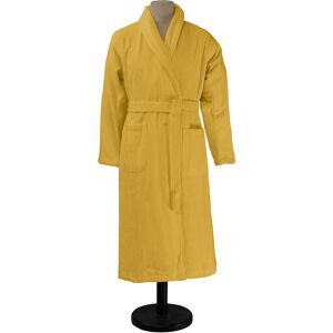 Essix Peignoir de bain uni en coton Jaune Safran XL