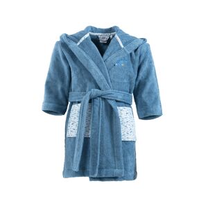 Carre Blanc Peignoir enfant Indigo bleu