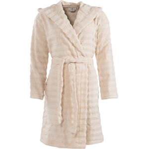 Carre Blanc Peignoir femme coton a capuche beige