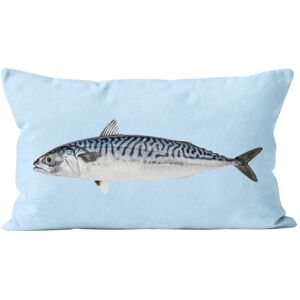 Artpilo Coussin deco poisson velours bleu