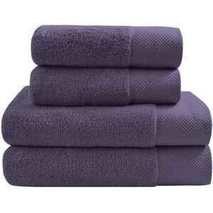 Sensei Maison Ensemble de bain 4 pieces en coton peigne Zero Twist Myrtille