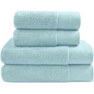 Sensei Maison Ensemble de bain 4 pieces en coton peigne Zero Twist Bleu Arctic