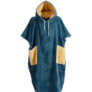 Sensei Maison Poncho de plage adulte en coton velours Petrol S/M