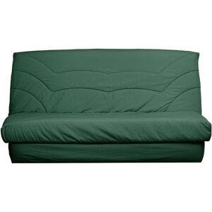 CAMIF Housse de clic-clac en coton recycle Vert Fougere 130 x 190 cm