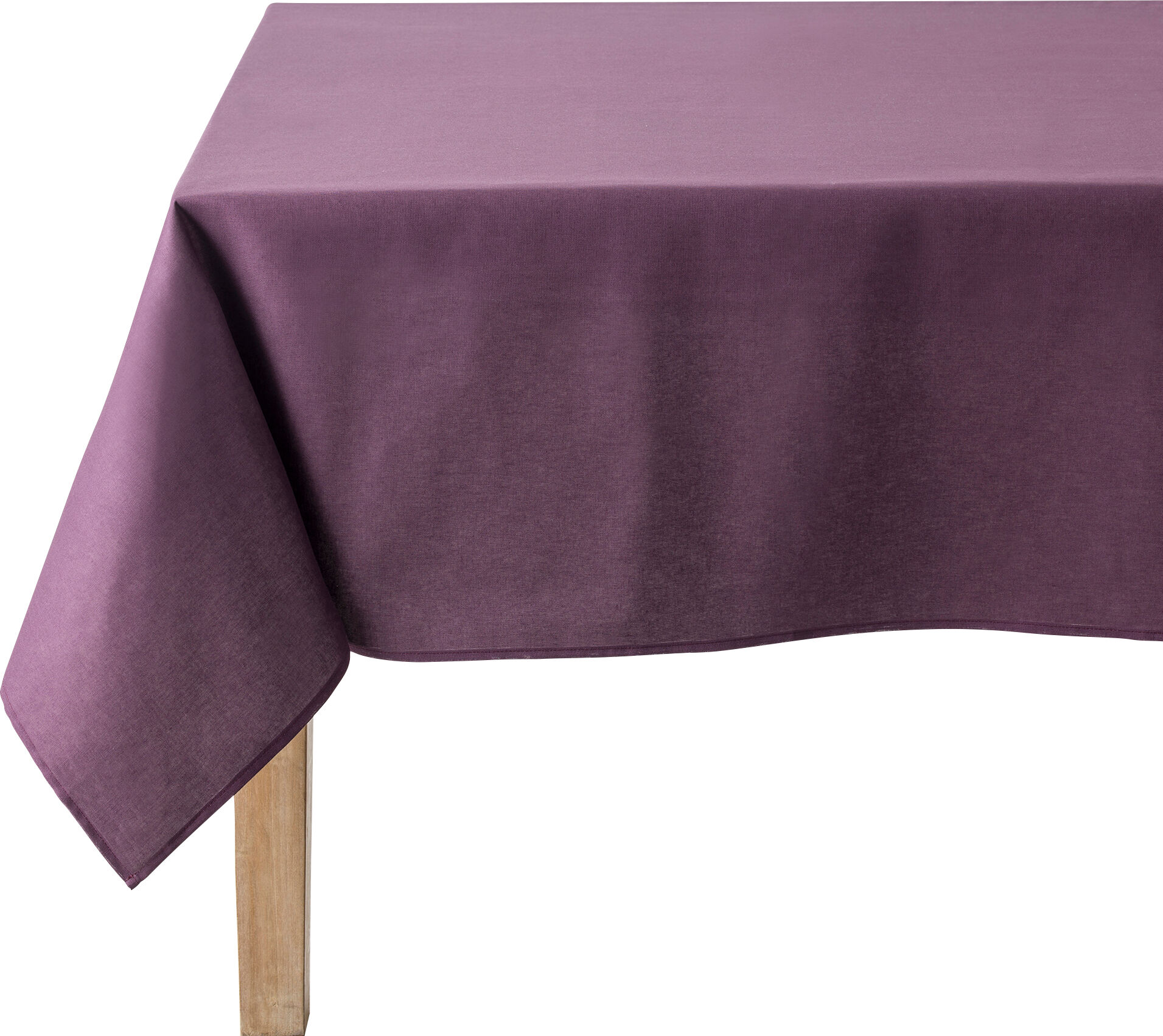 Coucke Nappe en coton traitee teflon aubergine 150 x 190