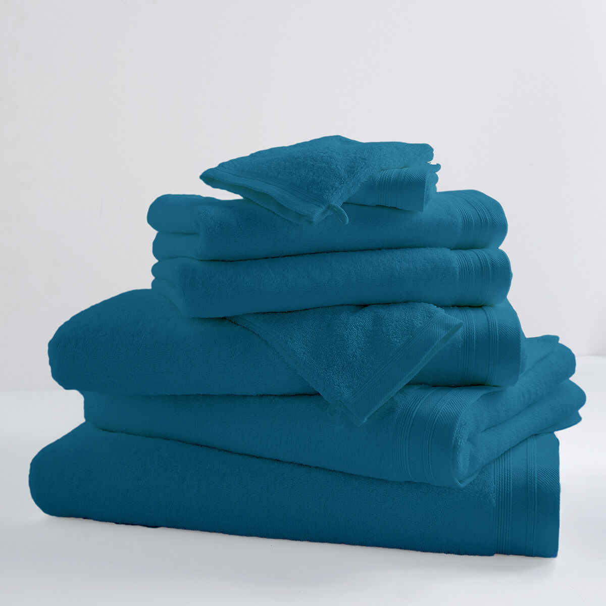 Home Bain Drap de bain uni et coloré coton turquoise 150x100