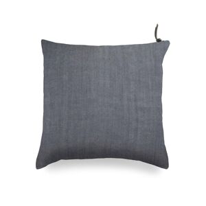 Lo de Manuela Coussin Lin pur lavé Bleu Pierre 45x45