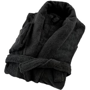 Linandelle Peignoir éponge col chale en coton noir s - Publicité Linandelle Peignoir éponge col chale en coton noir s - Publicité