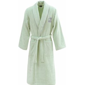 Sensei Maison Peignoir brodé col châle 420 g/m² menthe M - Publicité Sensei Maison Peignoir brodé col châle 420 g/m² menthe M - Publicité