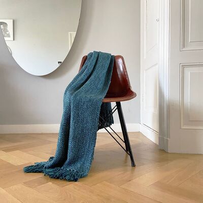 Malagoon Plaid bleu foncé 125x150 - Publicité Malagoon Plaid bleu foncé 125x150 - Publicité