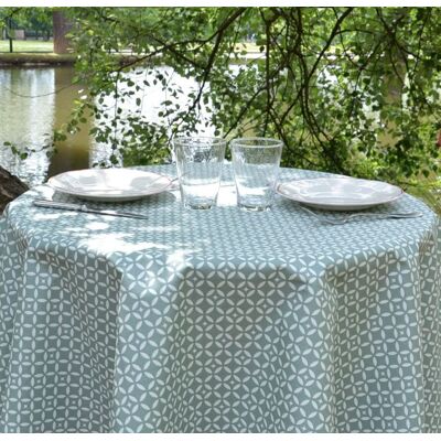 Fleur de Soleil Modèle - Vert Résistant aux Taches Nappe Ronde - Publicité Fleur de Soleil Modèle - Vert Résistant aux Taches Nappe Ronde - Publicité