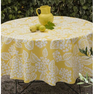 Fleur de Soleil Nappe enduite jaune ovale 160 x 240 cm - Publicité Fleur de Soleil Nappe enduite jaune ovale 160 x 240 cm - Publicité