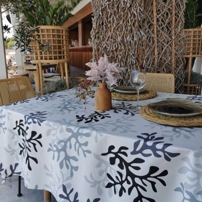 Fleur de Soleil Nappe en coton enduit noire rectangle 160 x 240 cm - Publicité Fleur de Soleil Nappe en coton enduit noire rectangle 160 x 240 cm - Publicité