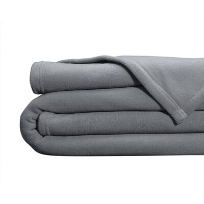 Becquet Couverture tempérée en polyester gris 220x240cm - Publicité Becquet Couverture tempérée en polyester gris 220x240cm - Publicité