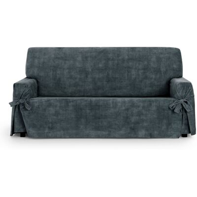 Eysa Housse de canapé 3 pl antitache avec des rubans gris foncé 180 -230cm - Publicité Eysa Housse de canapé 3 pl antitache avec des rubans gris foncé 180 -230cm - Publicité