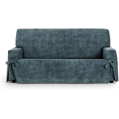 Eysa Housse de canapé 3 pl antitache avec des rubans bleu 180 -230cm - Publicité Eysa Housse de canapé 3 pl antitache avec des rubans bleu 180 -230cm - Publicité