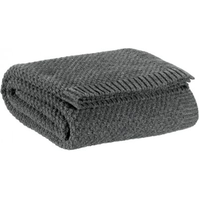 Vivaraise Plaid tricot recyclé en polyester recyclé carbone 130 x 160 cm - Publicité Vivaraise Plaid tricot recyclé en polyester recyclé carbone 130 x 160 cm - Publicité