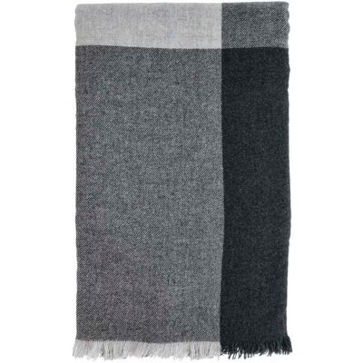Sodahl Plaid en mérinos et achemire 200 x 130 cm gris - Publicité Sodahl Plaid en mérinos et achemire 200 x 130 cm gris - Publicité