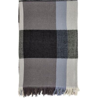 Sodahl Plaid en coton 170 x 130 cm gris - Publicité Sodahl Plaid en coton 170 x 130 cm gris - Publicité