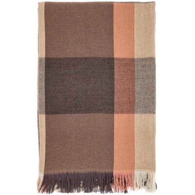Sodahl Plaid en coton 170 x 130 cm brun café - Publicité Sodahl Plaid en coton 170 x 130 cm brun café - Publicité