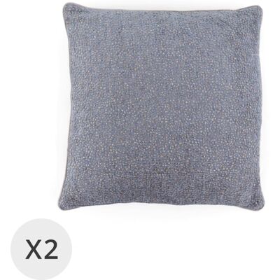 MOYCOR Set de 2 coussins en velours bicolore 45 x 45 cm - Publicité MOYCOR Set de 2 coussins en velours bicolore 45 x 45 cm - Publicité