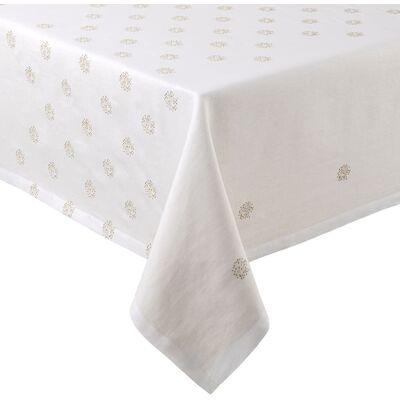 Alexandre Turpault Nappe en lin blanc 170x170 - Publicité Alexandre Turpault Nappe en lin blanc 170x170 - Publicité