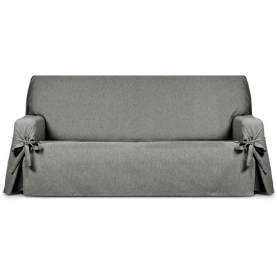 Eysa Housse de canapé hydrofuge 4 places avec rubans beige-gris 230-280 cm - Publicité Eysa Housse de canapé hydrofuge 4 places avec rubans beige-gris 230-280 cm - Publicité