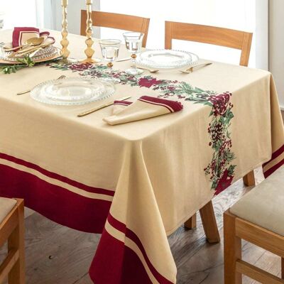 Becquet Nappe en coton beige 150x150cm - Publicité Becquet Nappe en coton beige 150x150cm - Publicité