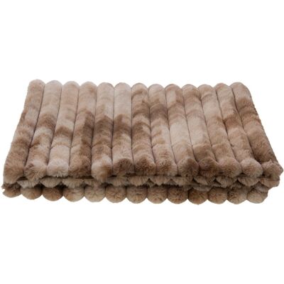 Amadeus Plaid sharpei beige 130x170 cm marron en polyester - Publicité Amadeus Plaid sharpei beige 130x170 cm marron en polyester - Publicité