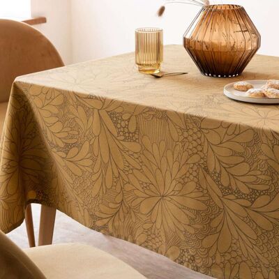 Becquet Nappe en coton jaune ocre 140x350cm - Publicité Becquet Nappe en coton jaune ocre 140x350cm - Publicité