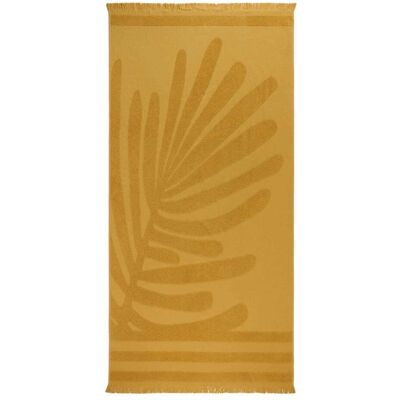Madura Fouta de plage en coton jaune 180x180 cm - Publicité Madura Fouta de plage en coton jaune 180x180 cm - Publicité