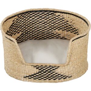 Beau Rivage Panier ovale pour chien et chat en jonc de mer coussin ecru