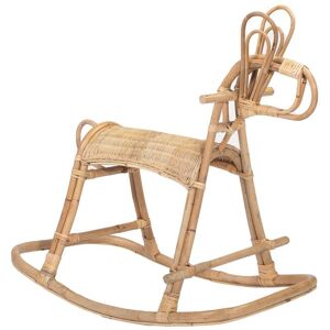 HYDILE Cheval a bascule en rotin naturel 80x45x90