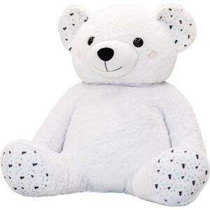 Home Maison Peluche bebe boreale en XL Blanc/Aqua 60 cm