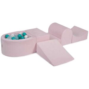 MeowBaby Set de mousse avec piscine : blanc, turquoise, transparent