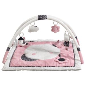 Sauthon Tapis d'éveil bébé Lune 77x79cm en polyester Rose