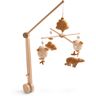 Sauthon Mobile musical en bois avec jouets ours en gaze de coton