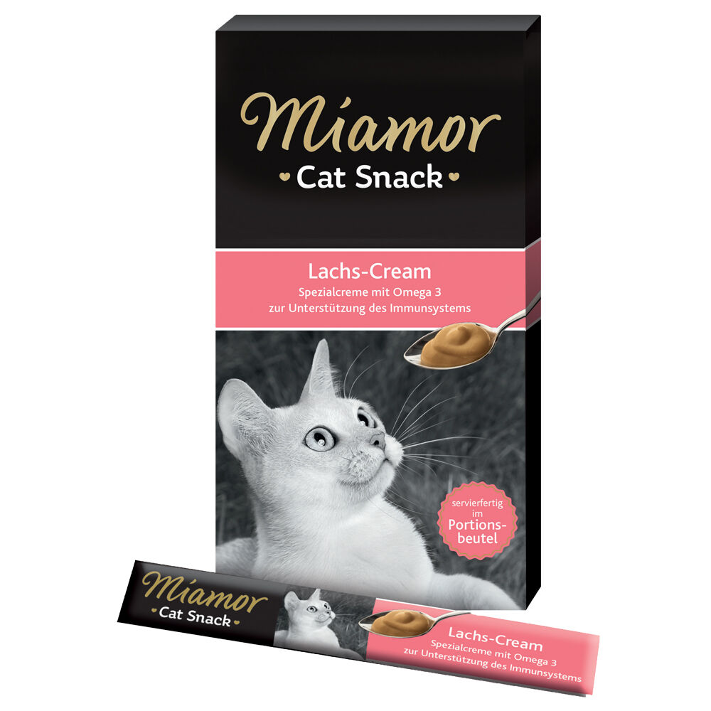 Miamor Cat Snack Crème au saumon -lot % : 66 x 15 g