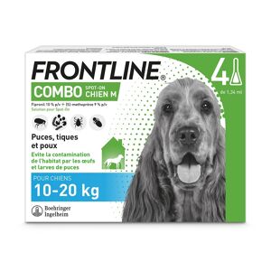 FRONTLINE Combo M, 10- 20 kg - 4 mois de protection (4 pipettes) - Publicité