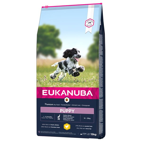 Eukanuba 15kg Puppy Medium Breed poulet Eukanuba - Croquettes pour