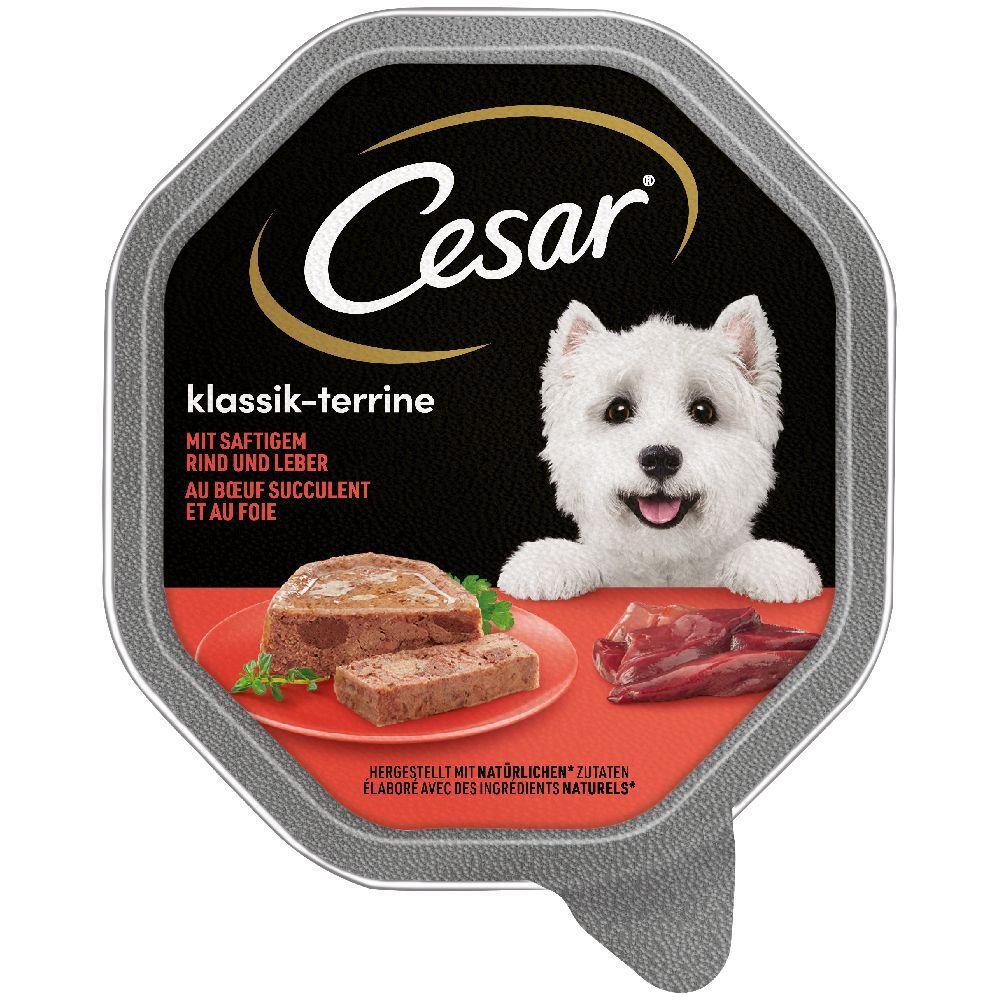 Cesar 28x150g Cesar Classics bœuf, foie - Pâtée pour chien