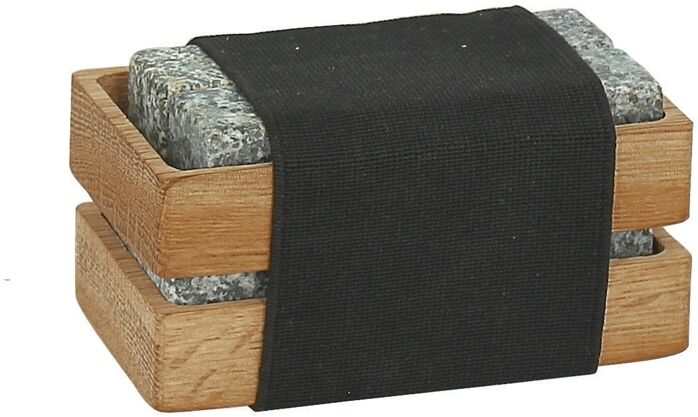 Lebrun Lot 16 pierres à whisky avec support en bois Lebrun Lot 16 pierres à whisky avec support en bois